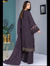 Purple Heavy Faux Georgette Pant Suit 193259 Closure View